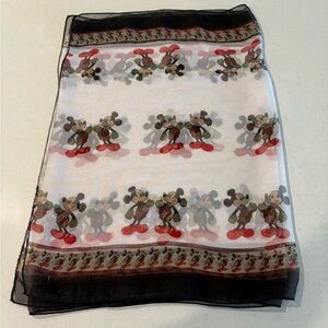 Vintage Disney Mickey Mouse  Sheer Scarf - Retro Print